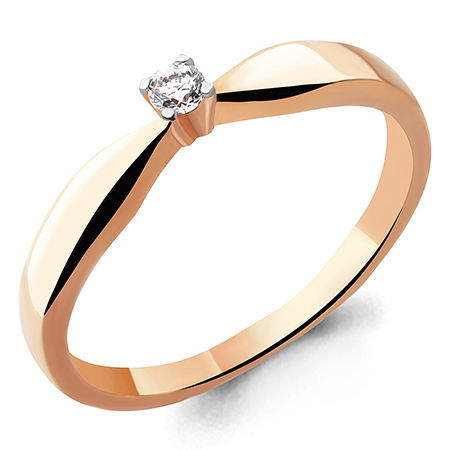 Кольцо, золото, бриллиант, 960023к